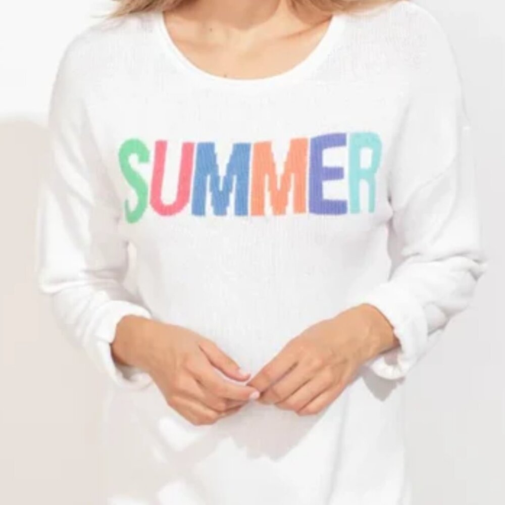 ESCAPE by Habitat Clothes SUMMER Women’s White 100% Cotton Swester Jumper XL NWT